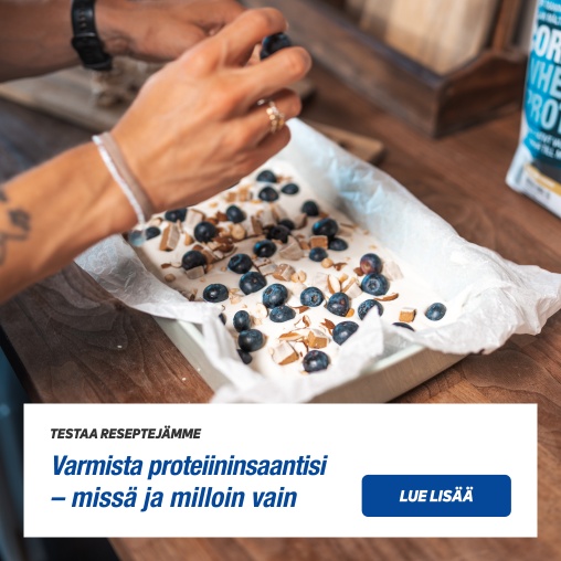 Varmista proteiininsaantisi  miss ja milloin vain